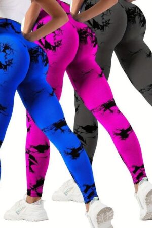 Ladies Quality Heavy Gym Tight-Blue